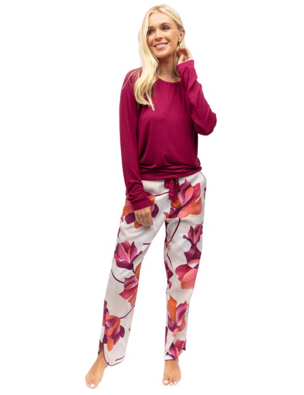 Cyberjammies Aliyah Jersey Slouch Pyjama Top Magenta 