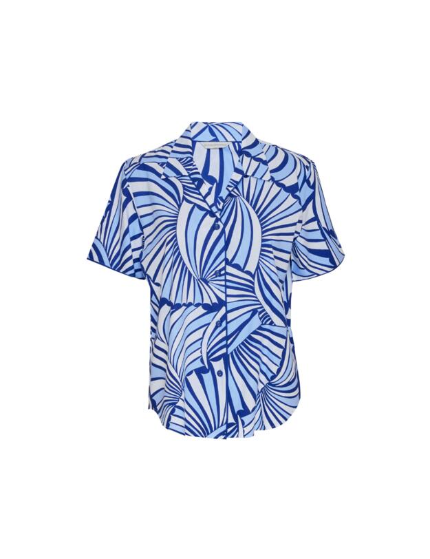 Cyberjammies Madeline Pyjama Top Dark Blue Shell Geo Print