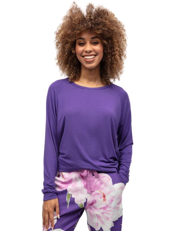 Cyberjammies Valentina Jersey Slouch Pyjama Top Purple 