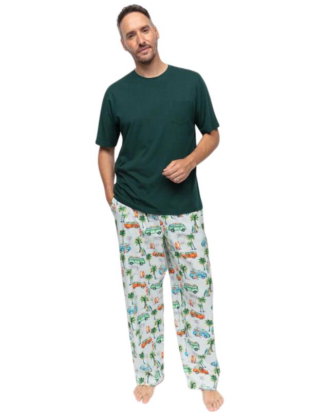 Cyberjammies Bodhi Pyjama Bottoms Grey Campervan Print