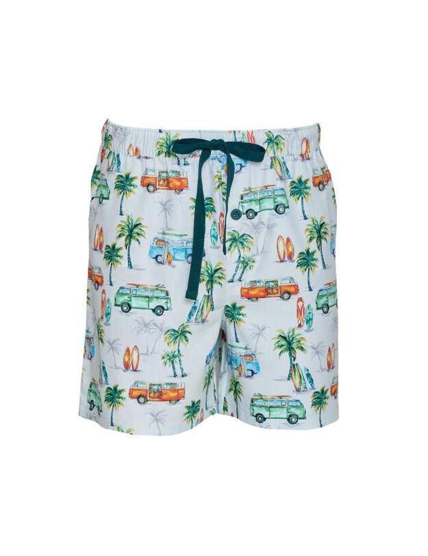 Cyberjammies Bodhi Shorts Grey Campervan Print