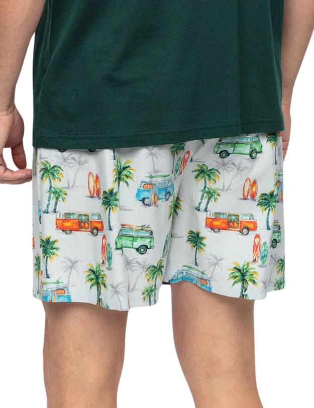 Cyberjammies Bodhi Shorts Grey Campervan Print