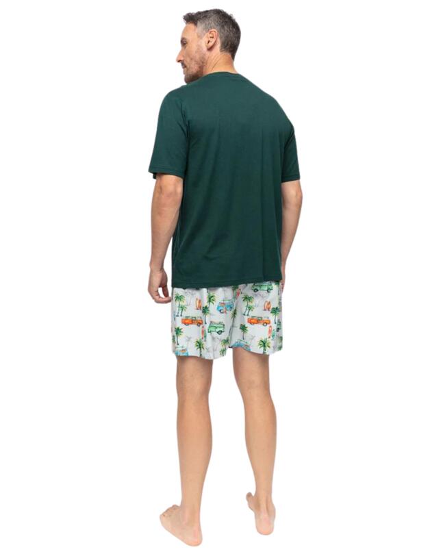 Cyberjammies Bodhi Shorts Grey Campervan Print