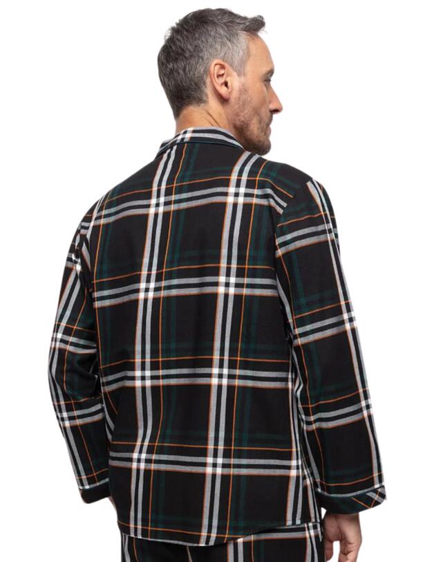 Cyberjammies Blake Long Sleeve Pyjama Top Black Check