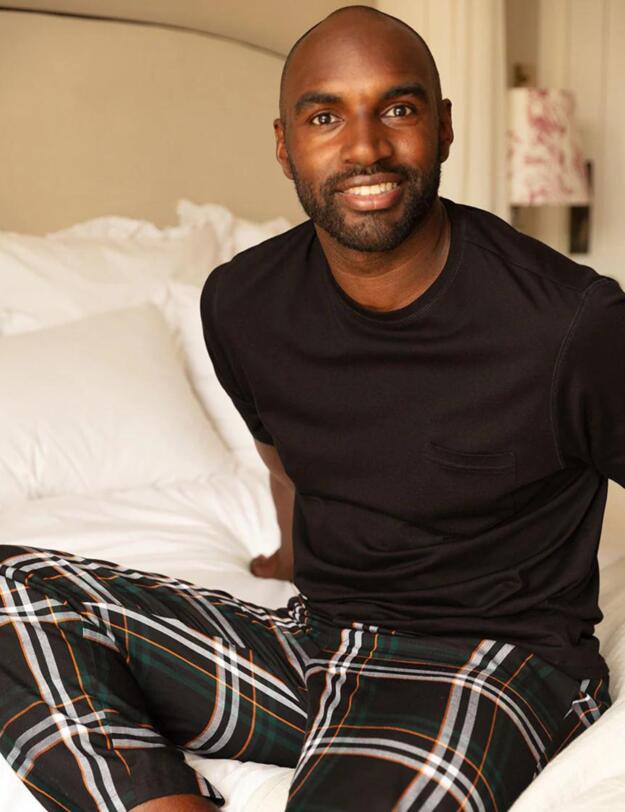 Cyberjammies Blake Pyjama Bottoms Black Check