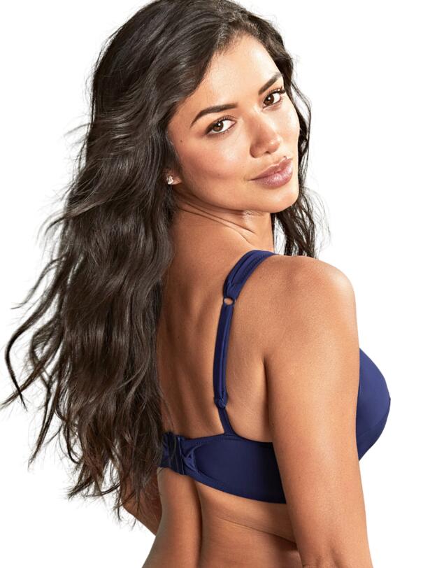 Panache Azzurro Square Neck Crop Top Bikini Azzurro Navy