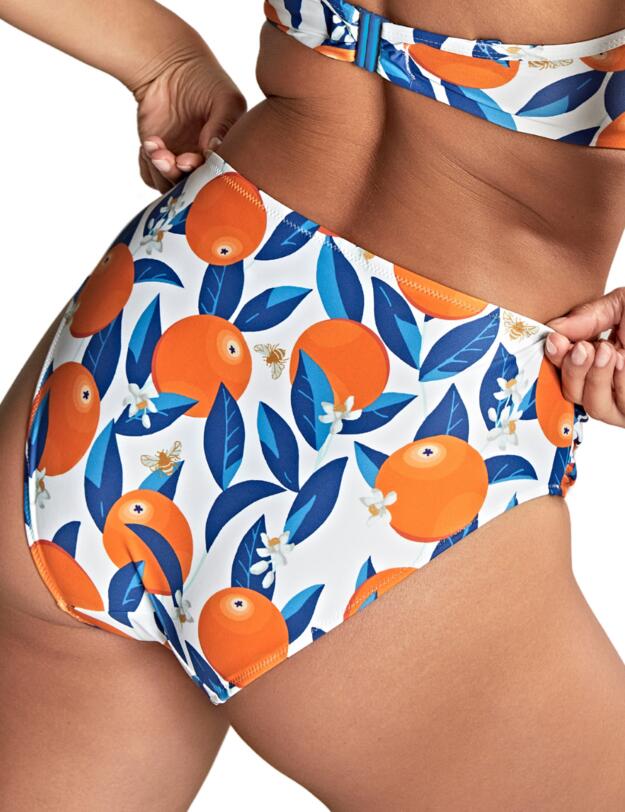 Panache Sicily Midi Gather Brief Sicily Print 