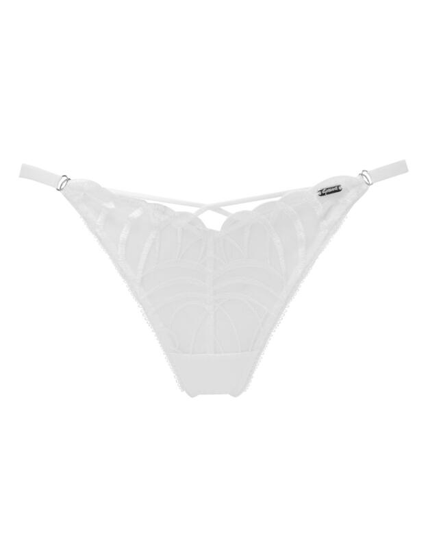 Gossard Fiesta Strappy Thong White Sparkle 