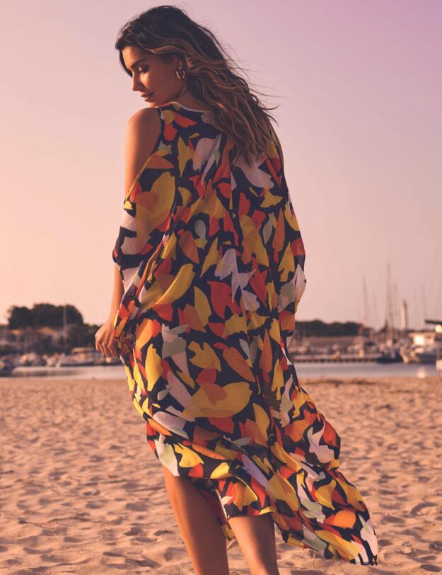 Panache Puglia Long Kaftan Puglia Print