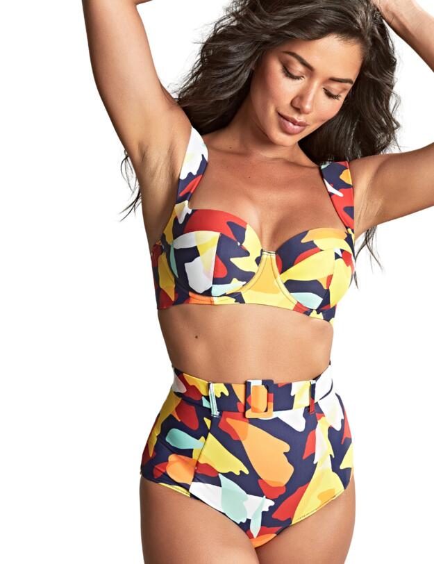 Panache Puglia High Waisted Belted Brief Puglia Print 