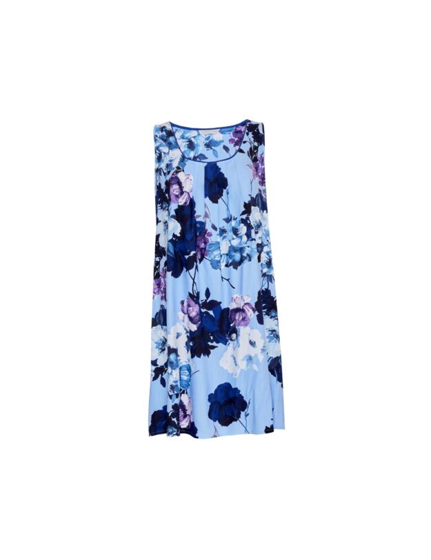 Cyberjammies Madeline Short Nightdress Light Blue Floral Print