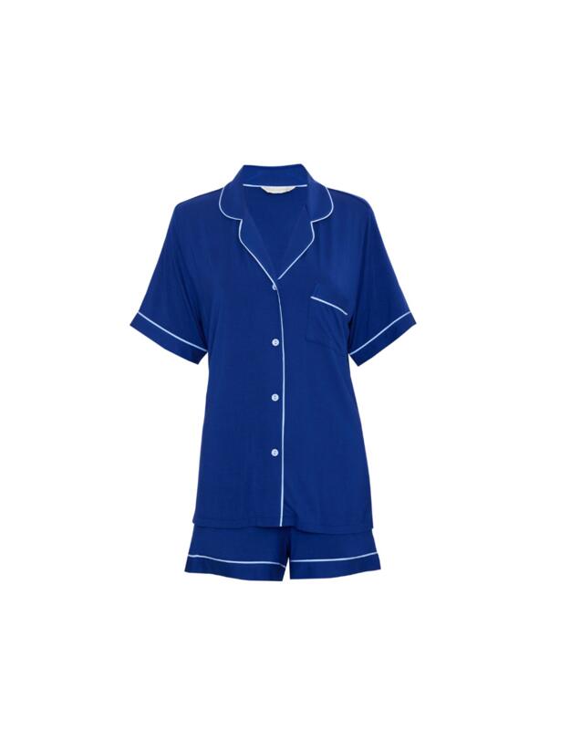 Cyberjammies Madeline Jersey Shorty Set Dark Blue