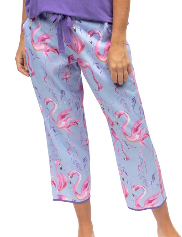 Cyberjammies Zoey Pyjama Bottoms Blue Flamingo Print