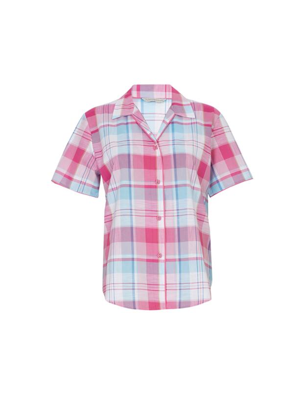 Cyberjammies Shelly Pyjama Top Pink Check