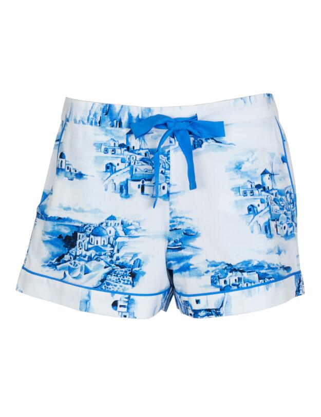 0234 Cyberjammies Donna Shorts - 0234 White Santorini Print