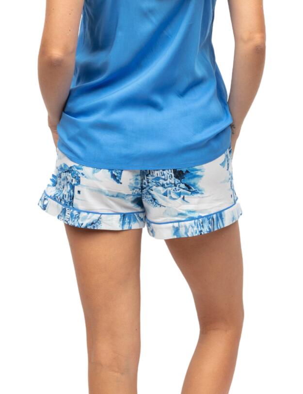 0234 Cyberjammies Donna Shorts - 0234 White Santorini Print