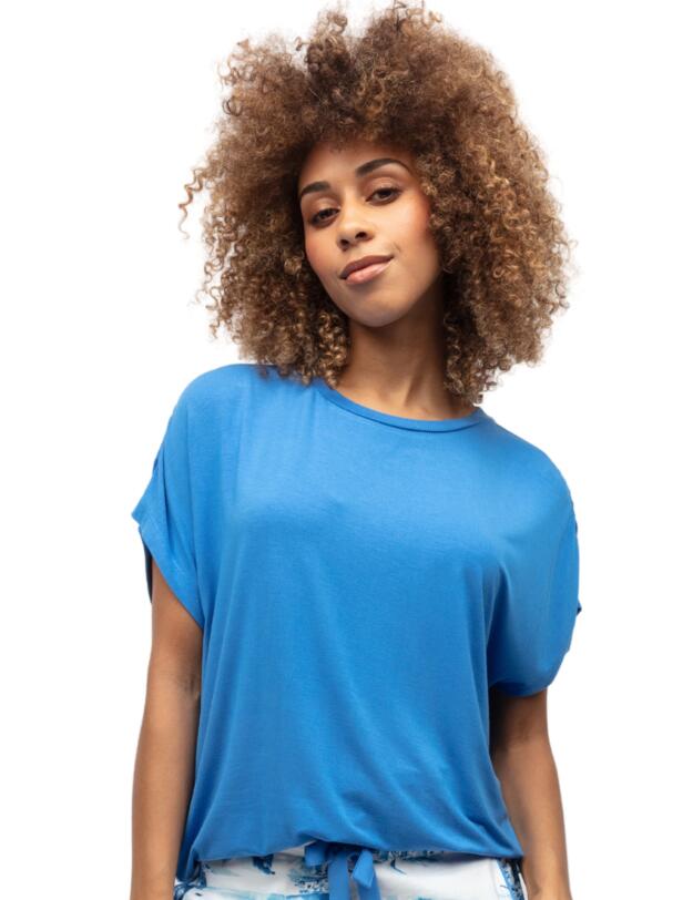 Cyberjammies Donna Jersey Pyjama Top Blue