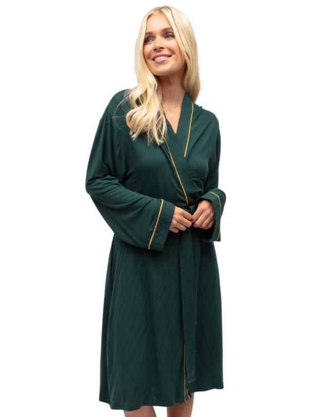 Cyberjammies Gabrielle Jersey Dressing Gown Green