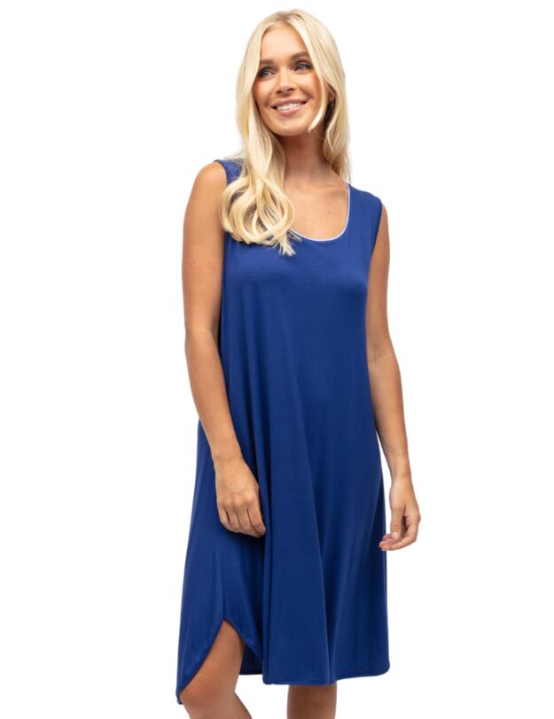 Cyberjammies Madeline Jersey Bus Swing Nightdress Dark Blue