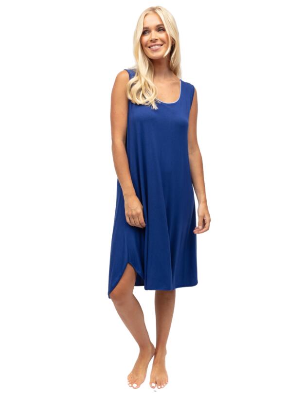 Cyberjammies Madeline Jersey Bus Swing Nightdress Dark Blue