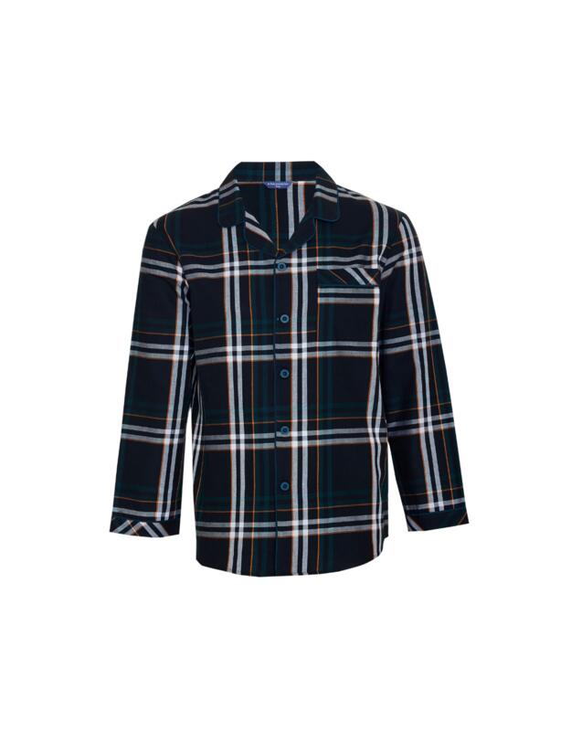 Cyberjammies Blake Long Sleeve Pyjama Top Black Check
