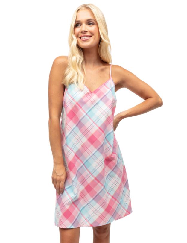 Cyberjammies Shelly Nightdress Pink Check