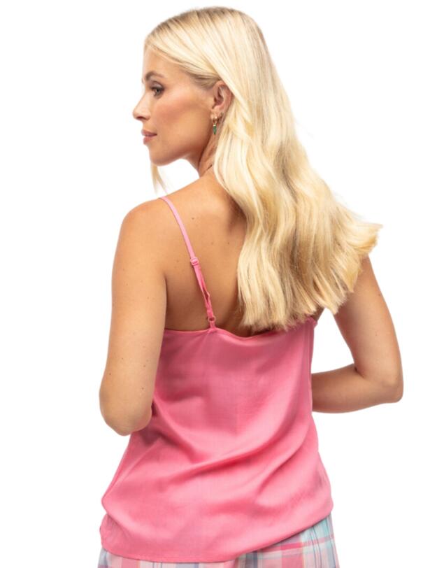 Cyberjammies Shelly Pyjama Camisole Pink Check