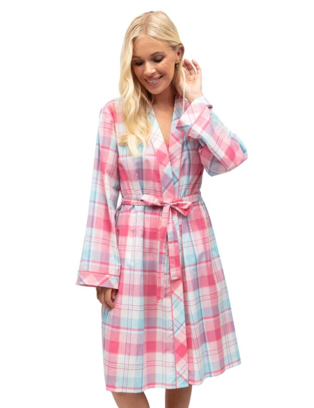  Cyberjammies Shelly Dressing Gown Pink Check