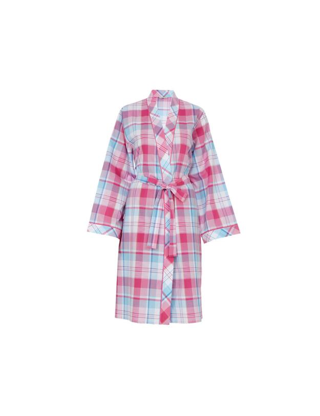  Cyberjammies Shelly Dressing Gown Pink Check