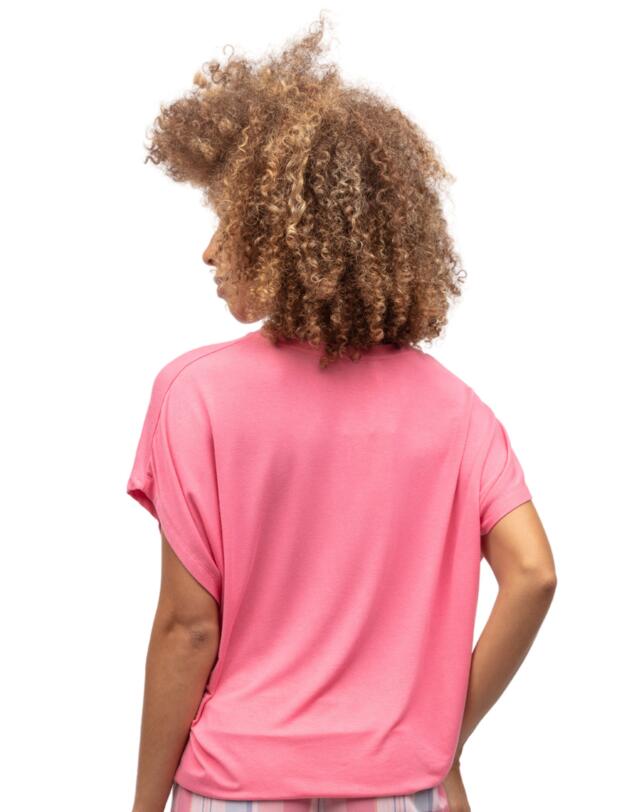 Cyberjammies Shelly Pyjama Top Pink Check 