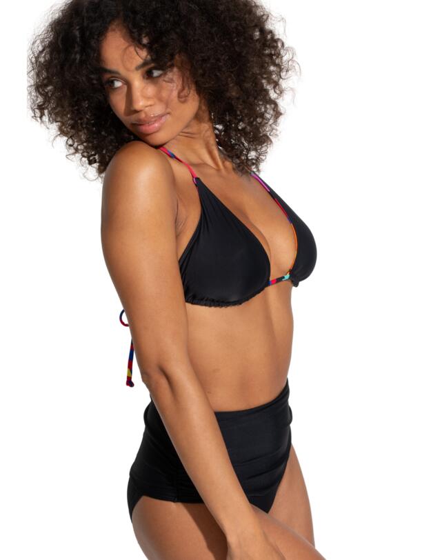 Pour Moi Maya Bay Reversible Non Wired Halter Triangle Bikini Top Multi 