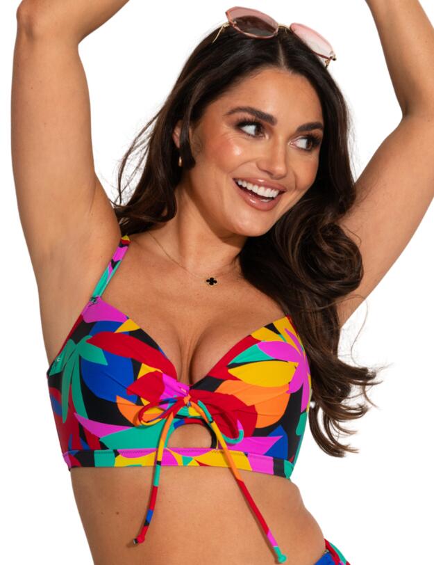 Pour Moi Maya Bay Tie Bikini Top Multi