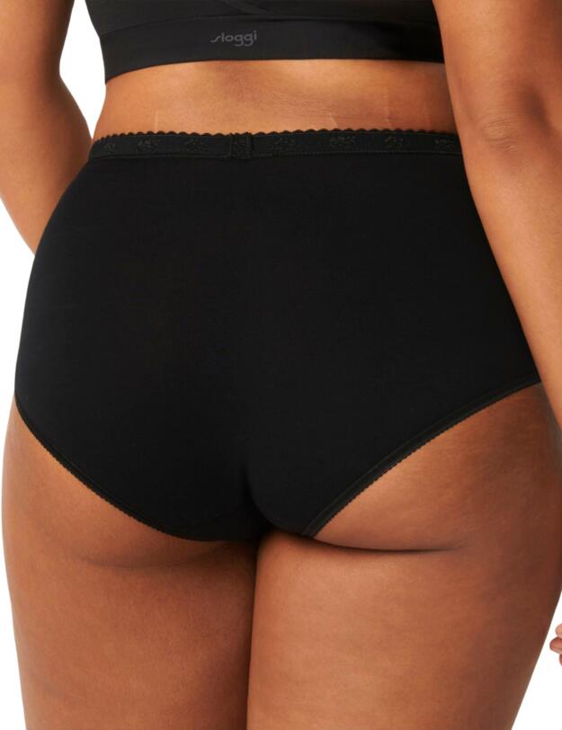  Sloggi Chic Maxi 4 Pack Briefs Black