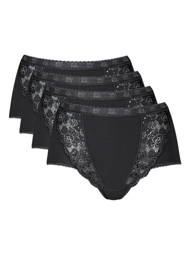  Sloggi Chic Maxi 4 Pack Briefs Black