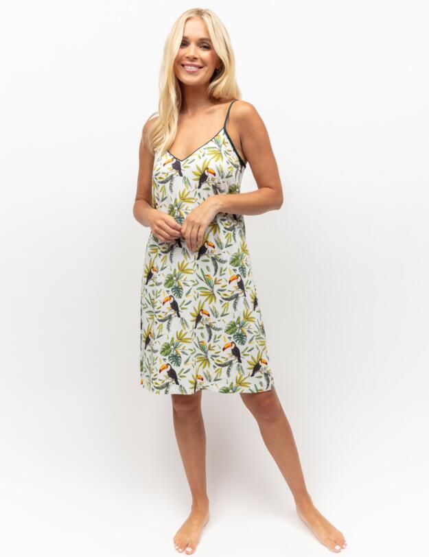 Cyberjammies Gabrielle Nightdress White Toucan Print