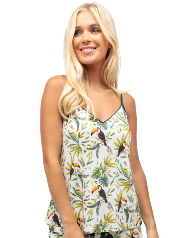 Cyberjammies Gabrielle Camisole Top White Toucan Print