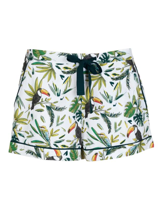 Cyberjammies Gabrielle Pyjama Shorts White Toucan Print