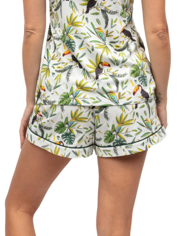 Cyberjammies Gabrielle Pyjama Shorts White Toucan Print