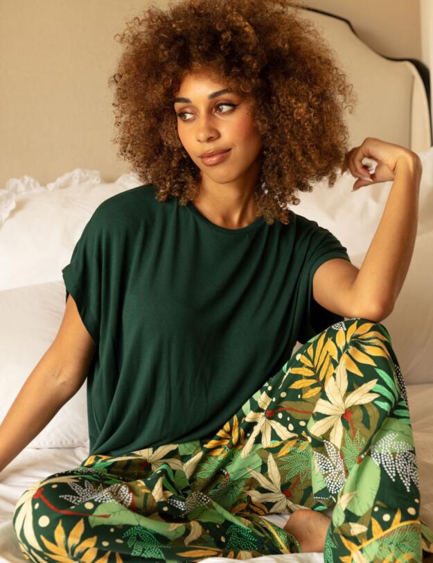 Cyberjammies Gabrielle Pyjama Top Green