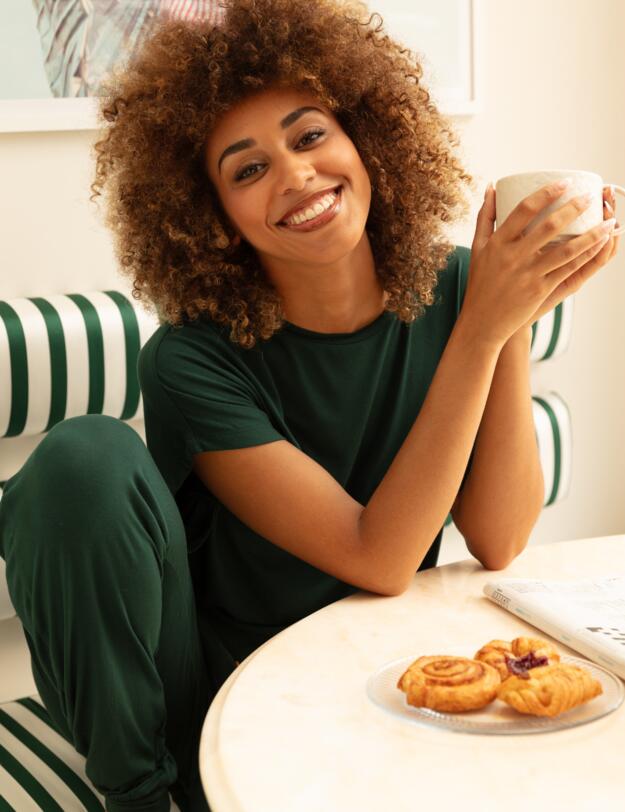 Cyberjammies Gabrielle Pyjama Top Green