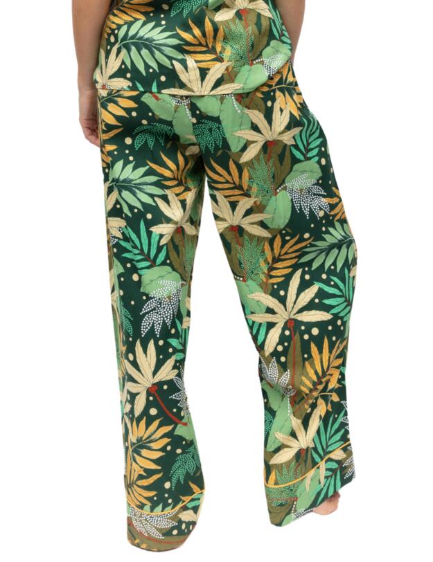 Cyberjammies Gabrielle Pyjama Pants Green Palm Leaf Print
