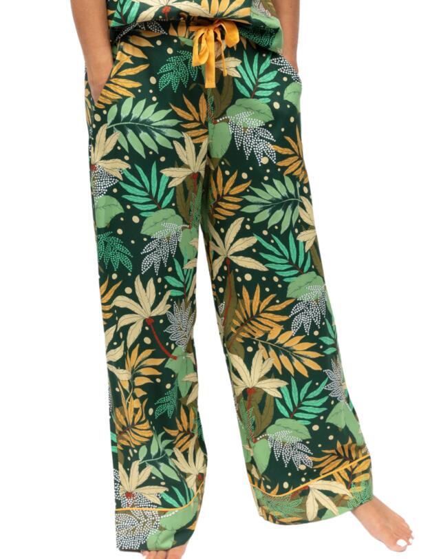 Cyberjammies Gabrielle Pyjama Pants Green Palm Leaf Print