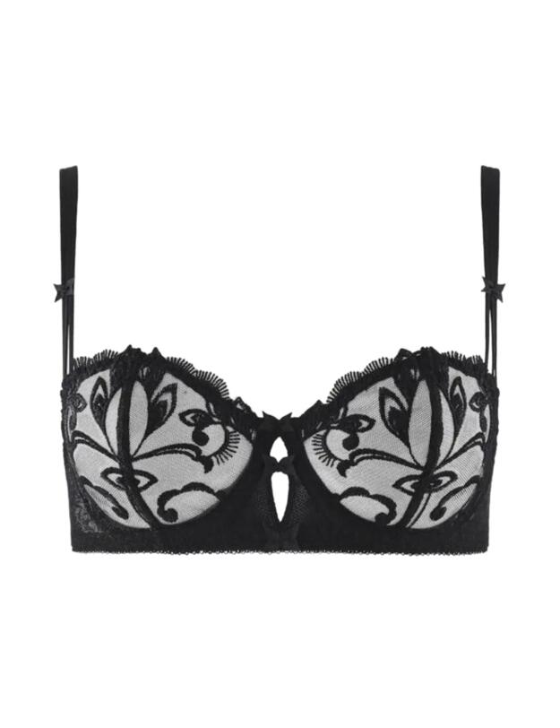  Aubade Au Bal De Flore Half Cup Bra Black