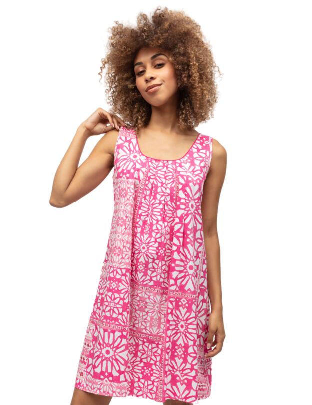 Cyberjammies Haley Nightdress Pink Tile Print
