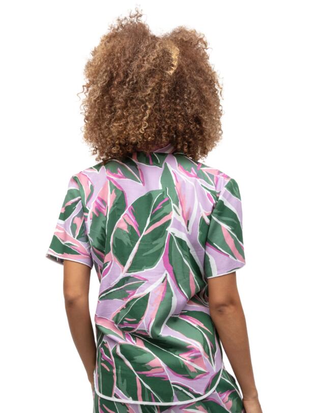Cyberjammies Lexi Pyjama Top Lilac Leaf Print