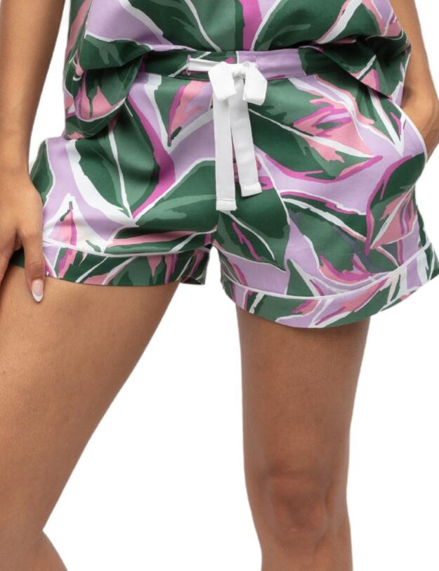 Cyberjammies Lexi Pyjama Shorts Lilac Leaf Print