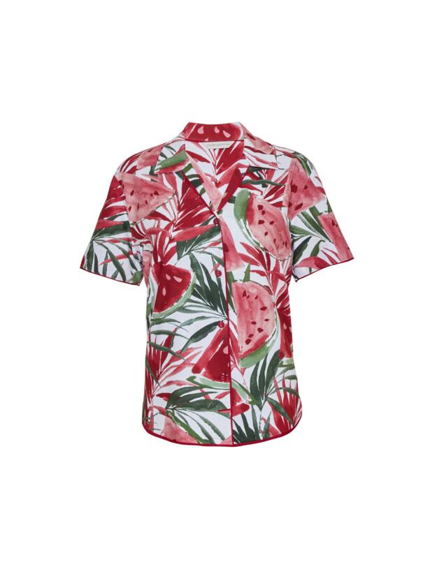 Cyberjammies Mel Pyjama Top White Watermelon Print