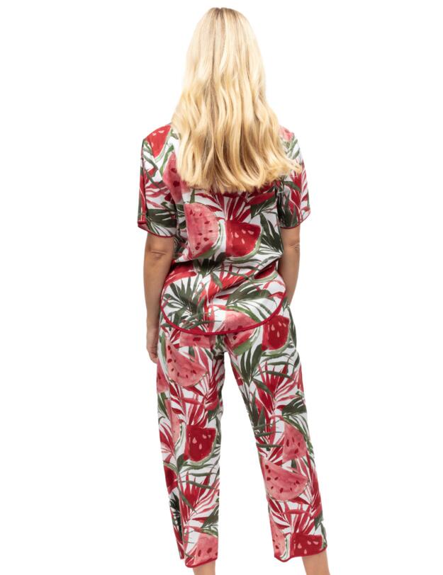 Cyberjammies Mel Pyjama Top White Watermelon Print