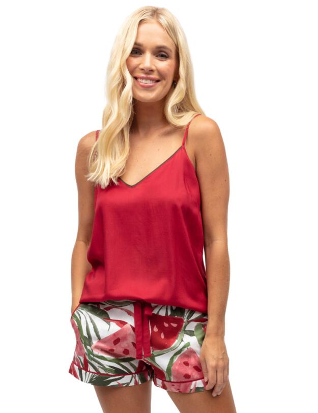 Cyberjammies Mel Pyjama Shorts White Watermelon Print