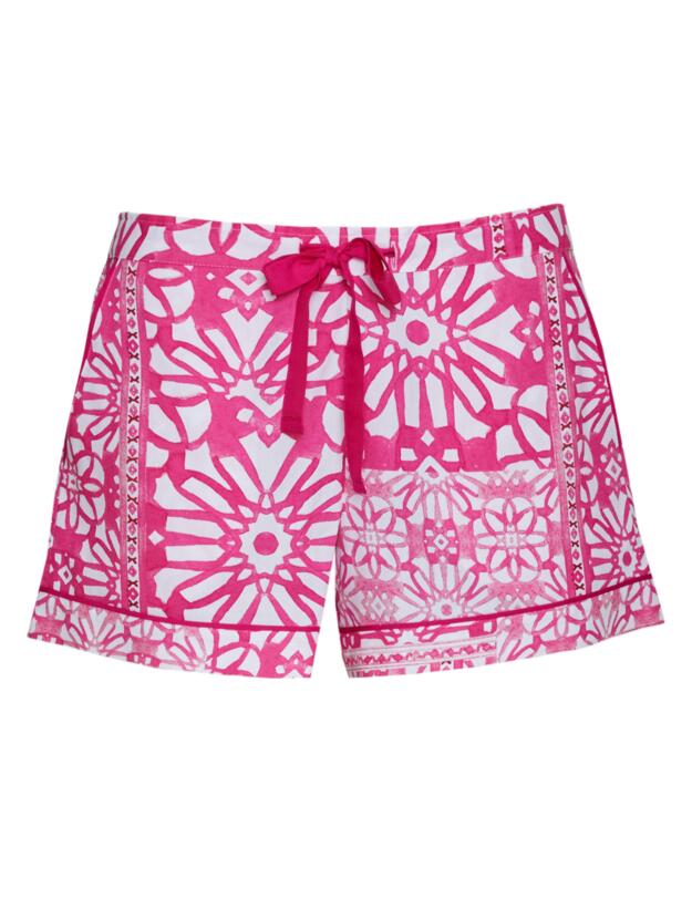 Cyberjammies Haley Pyjama Shorts Pink Tile Print